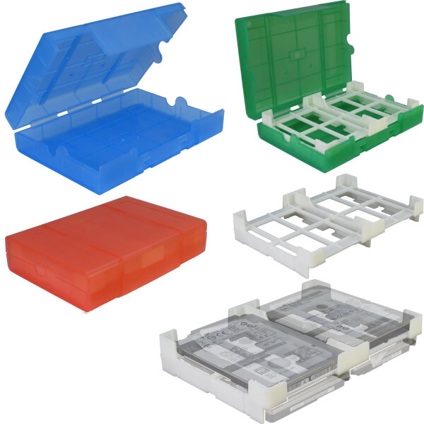 HDD-Schutzboxen für 3,5"/2,5"  Festplatten in verschiedenen Farben
