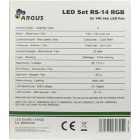 Fan Set Argus RS-14 3x 140mm RGB, RF